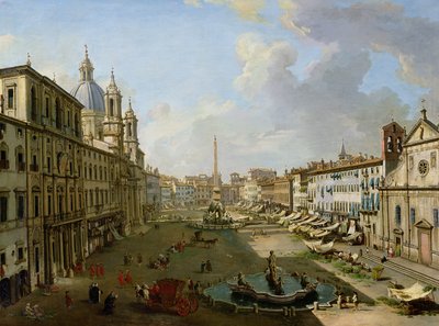The Piazza Navona in Rome by Giovanni Paolo Pannini